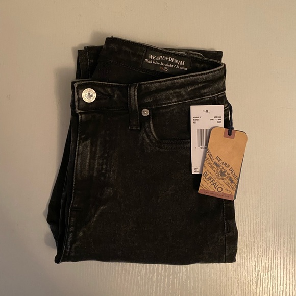Buffalo High Rise Straight Acid Wash Jeans - Picture 7 of 9